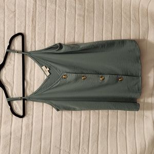 Button down cami tank